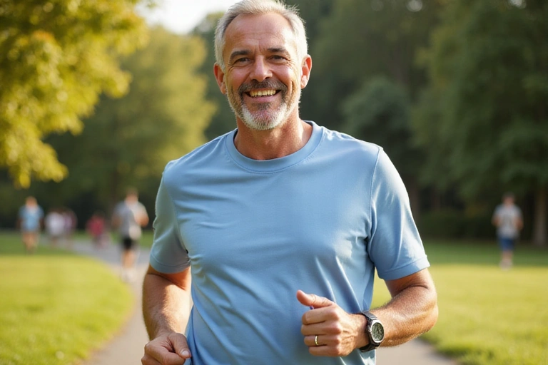 Man looking healthy and active