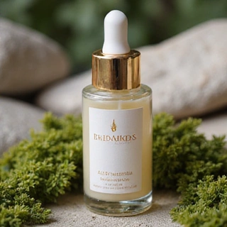 New natural skin serum bottle, elegantly designed.