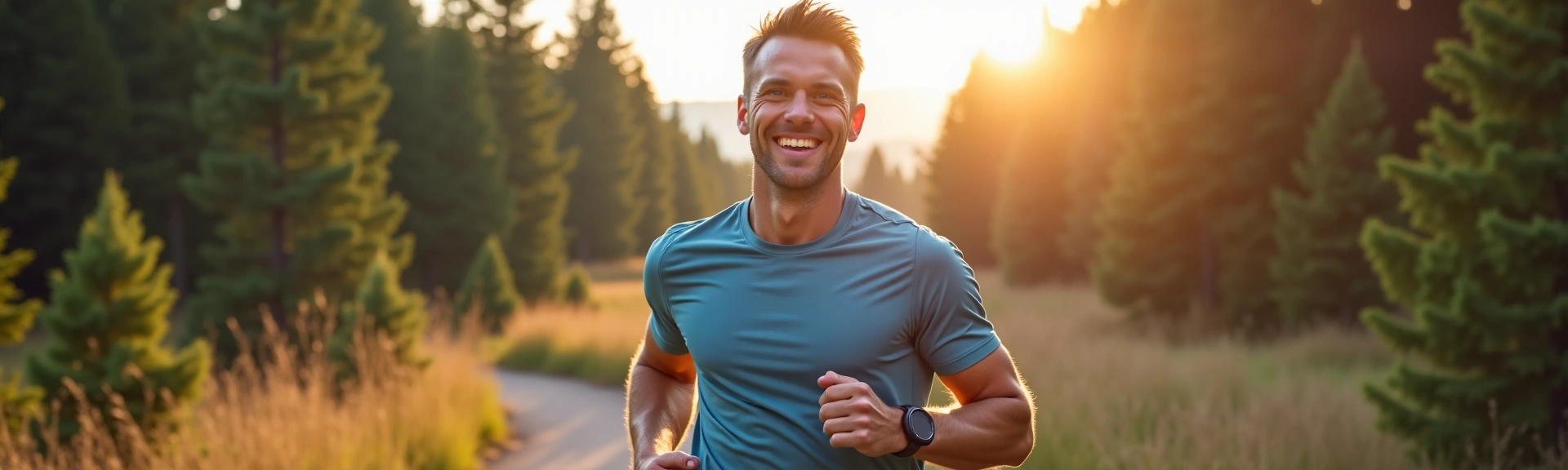 Athletic man in a natural setting, symbolizing strength and vitality
